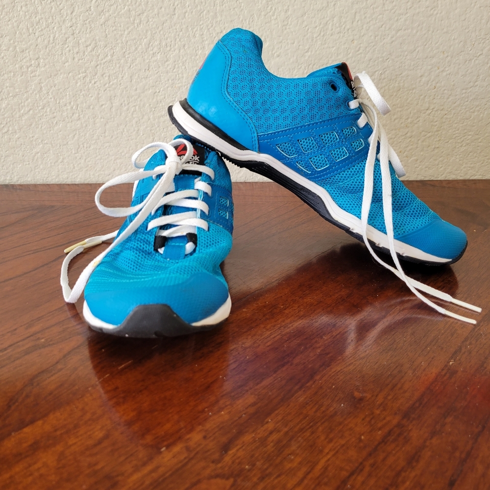 Reebok Blue Athletic Sneakers with White Laces